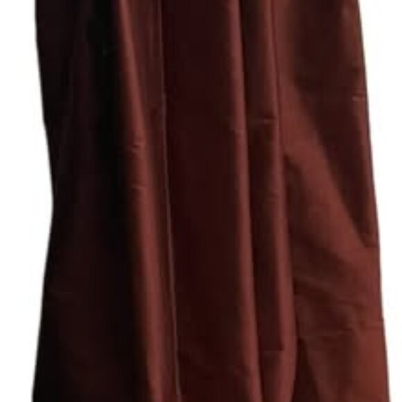 Pottery Barn Burgundy 100W x 96L Silk Dupioni Drapes.Set of 2 - Picture 3 of 8